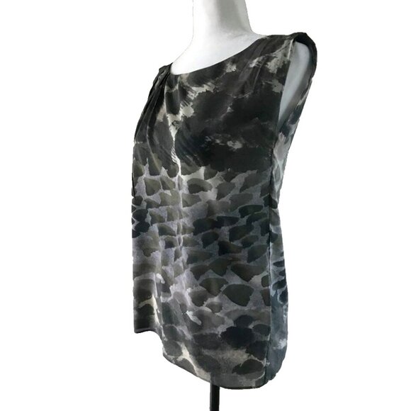 ALICE + OLIVIA Sleeveless Blouse Size Small Silk Back Zipper - Picture 3 of 6